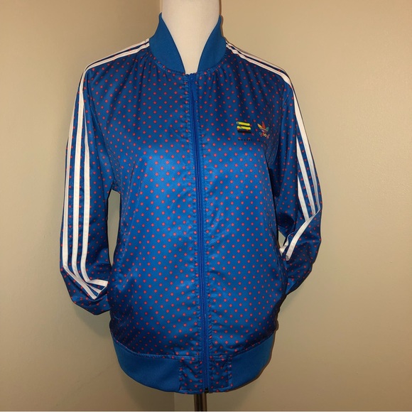 Adidas X Pharrell Williams RARE Blue/Red Polkadot Jacket,Size-Medium(M) - Picture 4 of 15